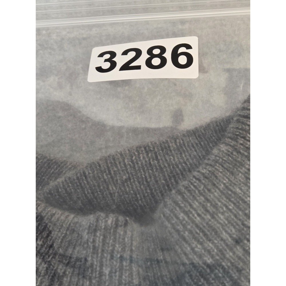 AQUA CASHMERE 100% Cashmere Women's S Soft Knit Sweater Gray Coquette Retro - Picture 6 of 6